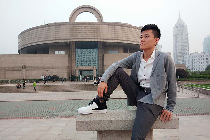 Gao Bo poses for a photo after attending pickup class in Shanghai, Nov. 16, 2016. Courtesy of Gao Bo