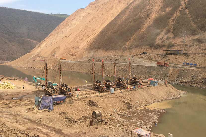 The construction site of the Jiasa River hydropower station in Jiasa Town, Yunnan province, March 2017. Courtesy of Xi Zhinong/Wild China Film