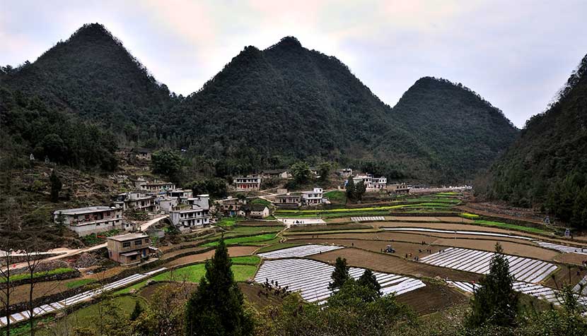 A view of Mahuai Village, Guizhou province, Jan. 18, 2016. Xu Fengshan/IC