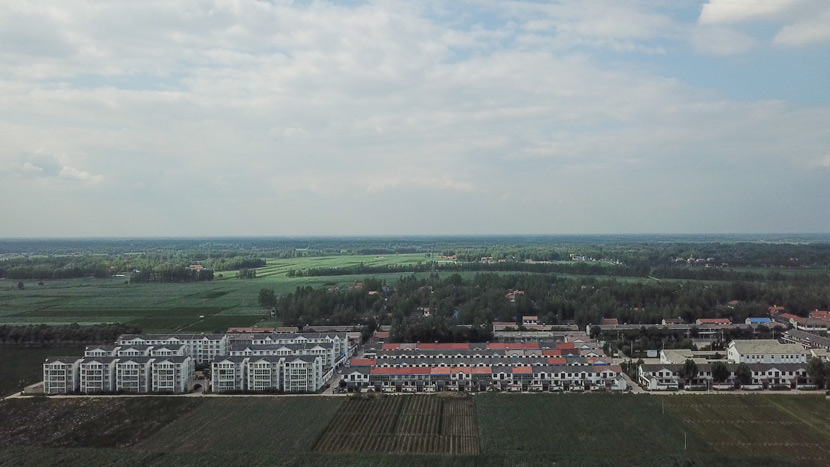 An aerial view of Wanggongzhuang Village, Minquan County, Henan province, July 11, 2018. Liu Jingwen/Sixth Tone