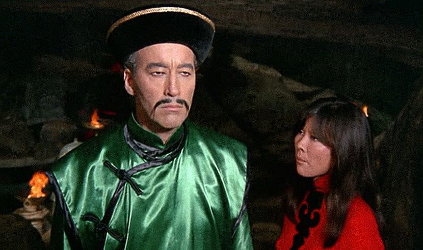 A screenshot from the 1968 film ‘The Blood of Fu Manchu,’ in which the titular character is played by British actor Christopher Lee. From Douban
