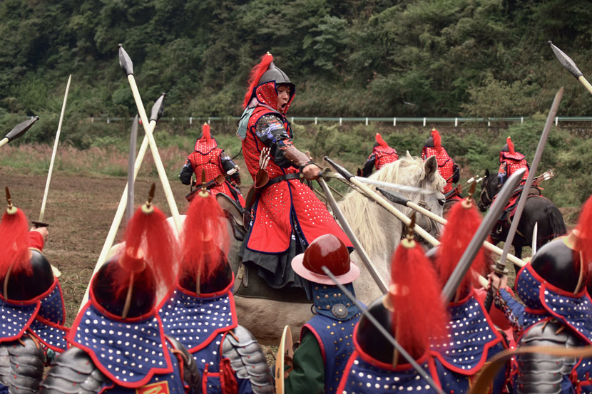 Re-enactors recreate a Ming Dynasty battle in Zunyi, Guizhou province, Oct. 5, 2018. Courtesy of the Armor Alliance