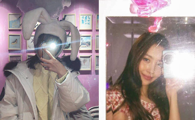 Undated selfie of Zhang (left) and South Korean idol Sunmi (right). Courtesy of Zhang