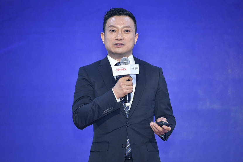 Zhang Ligang, chairman of iKang Healthcare Group, gives a speech at the 2018 China Entrepreneur Summit in Beijing, Dec. 2, 2018. IC