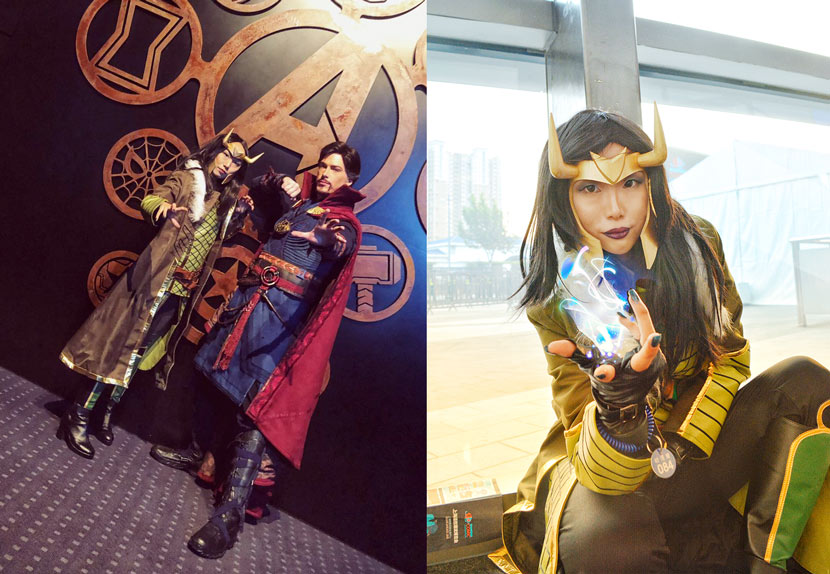 Xi Zifei and her friends cosplay Marvel characters. Courtesy of Xi Zifei