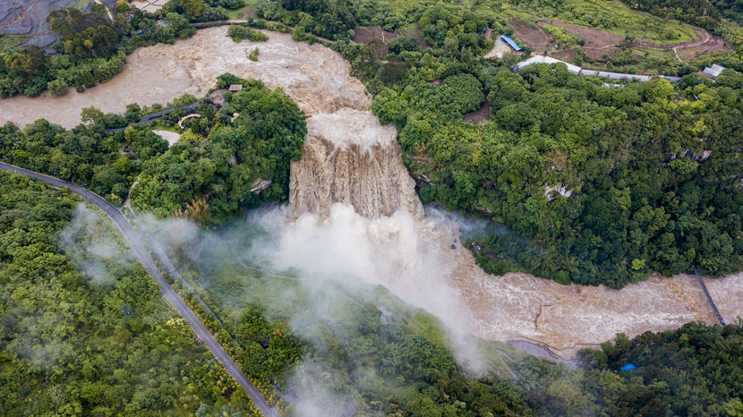 An aerial view of Huangguoshu Falls in Anshun, Guizhou province, June 7, 2019. Chen Xi/VCG