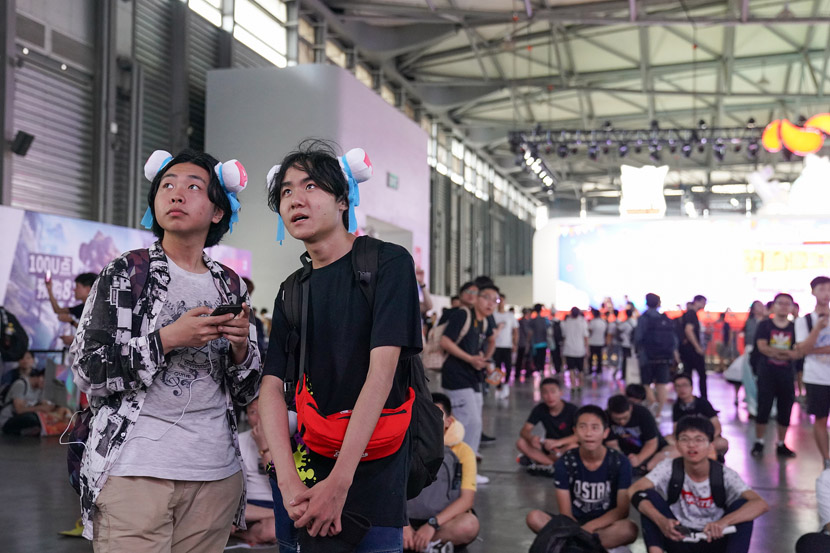 Fans take in a performance during the annual ChinaJoy game convention in Shanghai, Aug. 3, 2019. VCG