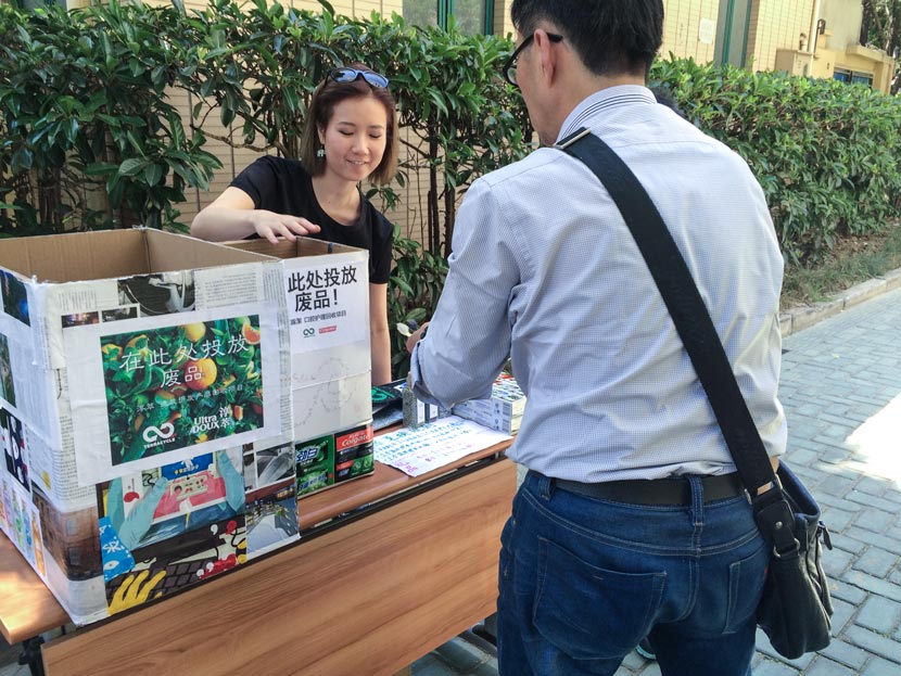 Locals participate in a TerraCycle community event in Shanghai, May 18, 2017. Courtesy of TerraCycle