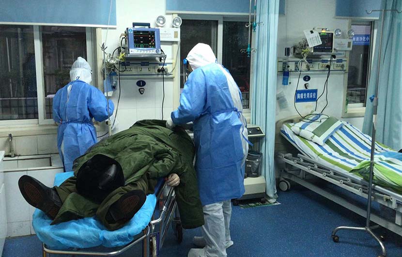 Two doctors try to save a patient at the Third People’s Hospital of Hubei Province, Wuhan, Feb. 1, 2020. Courtesy of the Third People's Hospital of Hubei Province