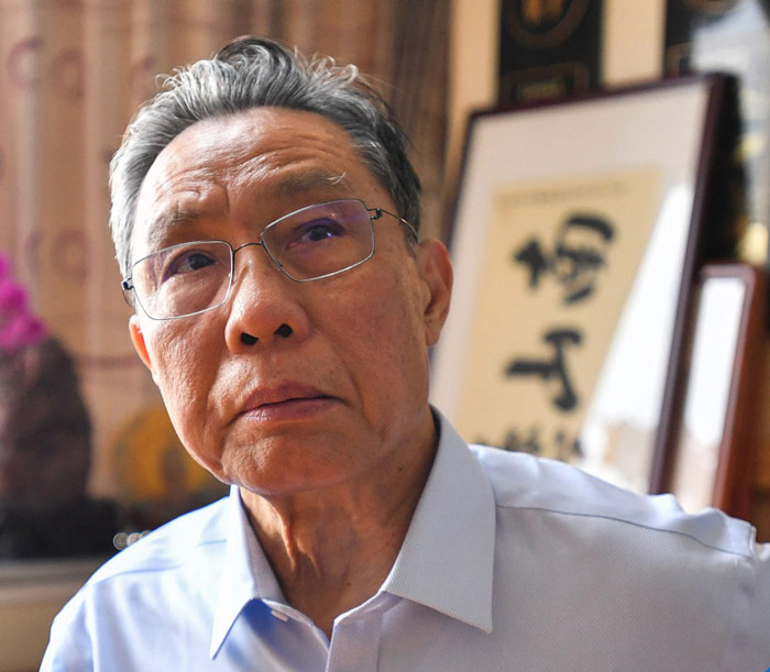 Scientist Zhong Nanshan during an interview with Xinhua News Agency in Guangzhou, Guangdong province, Jan. 28, 2020. Xinhua