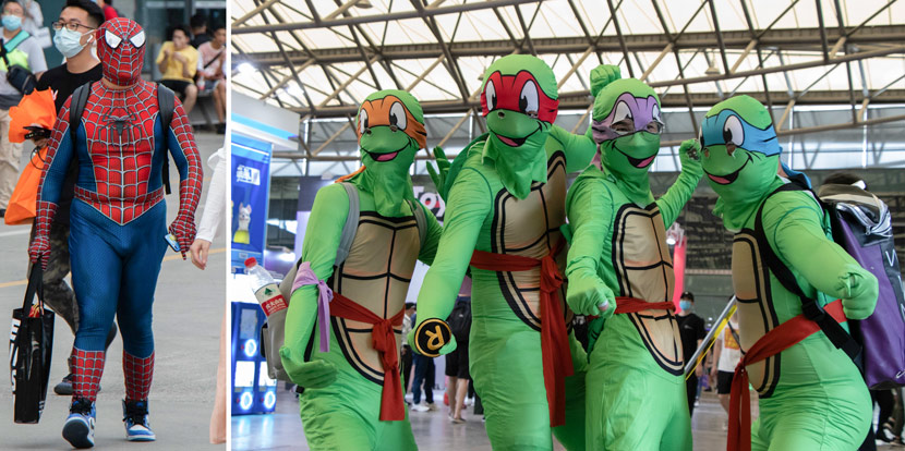 Chinajoy Cute Cosplayers High Tech Gadgets Lots Of Face Masks