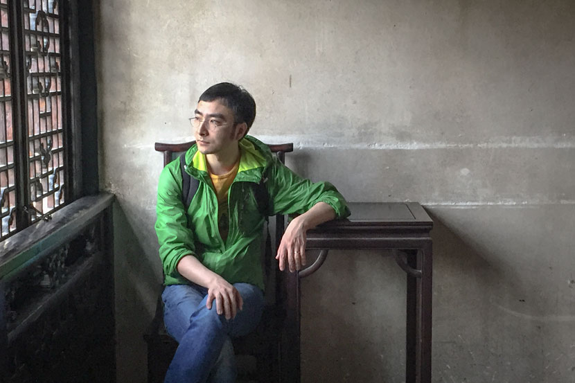 Wang He poses for a photo in Suzhou, Jiangsu province, 2015. Courtesy of Wang He