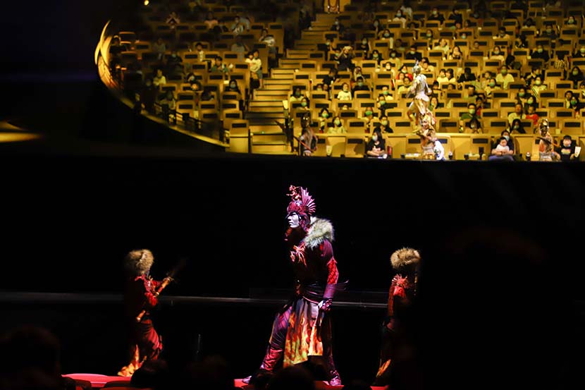 Spectators watch a Cirque du Soleil show at the Xintiandi Group Sun Theater in Hangzhou, Zhejiang province, June 3, 2020. Courtesy of Cirque du Soleil