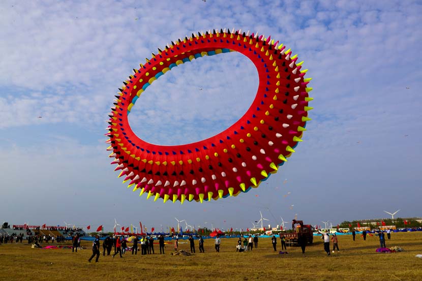 A view from a kite festival in Rudong County, Jiangsu province, Oct. 17, 2020. People Visual