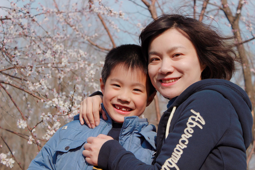 A photo of Amber Jiang and her son. Courtesy of Amber Jiang