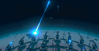 A GIF from the Chinese indie computer game Dyson Sphere Program. From @戴森球计划游戏制作组 on Weibo