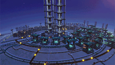 A GIF from the Chinese indie computer game Dyson Sphere Program. From @戴森球计划游戏制作组 on Weibo
