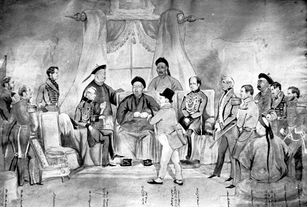 A painting of Keying's visit to Hong Kong, November 1845. From Hong Kong’s Public Records Office