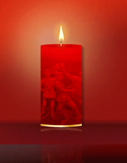 A GIF shows Yin Xiaoming’s award-winning candle design. Courtesy of Yin Xiaoming