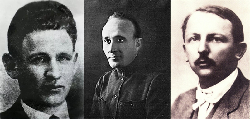 From left to right, Grigori Voitinsky, Vladimir Neiman-Nikolsky, and Henk Sneevliet. Courtesy of the Shanghai Jewish Refugees Museum