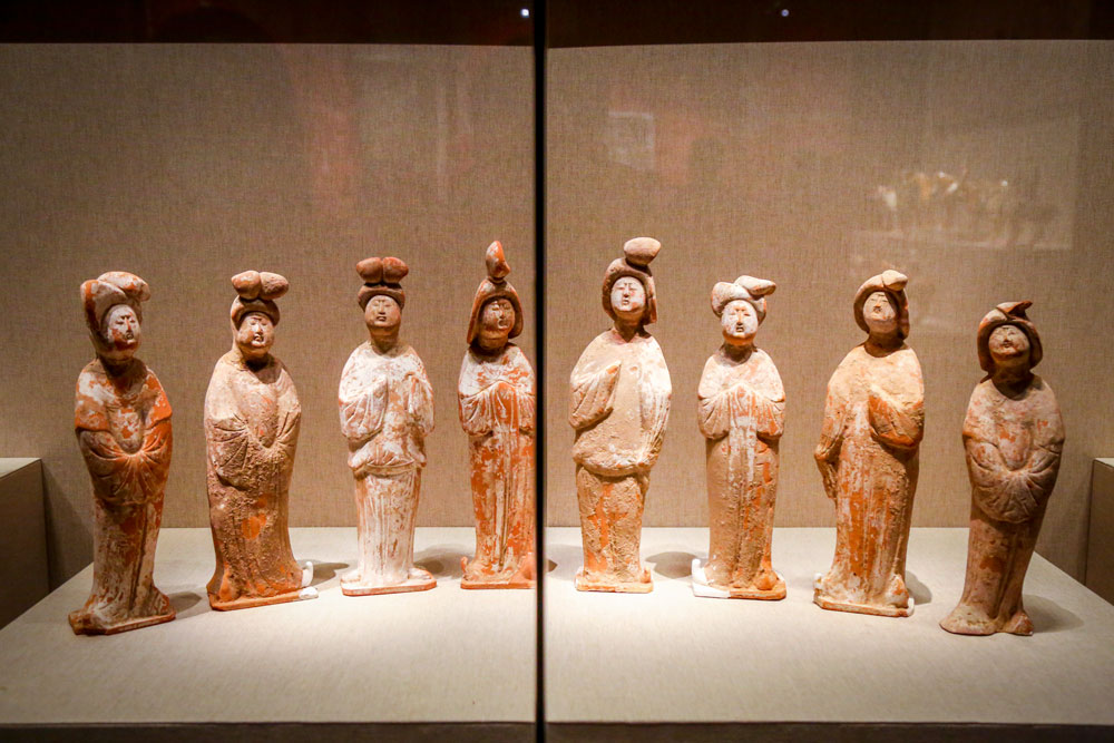 Relics from the Tang Dynasty (618-907) on display at the Henan Museum in Zhengzhou, Henan province, Feb. 18, 2021. People Visual