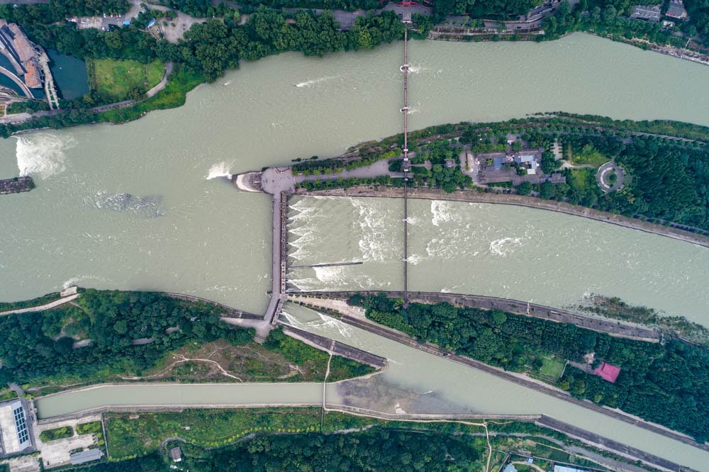 An aerial view of Dujiangyan, Sichuan province, 2017. 500px/People Visual