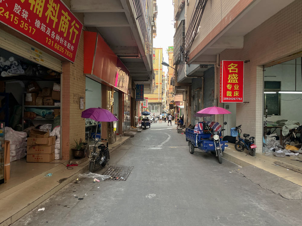 A view of a street in Tangbu West Village, Guangdong province, July 2021. Wu Peiyue for Sixth Tone