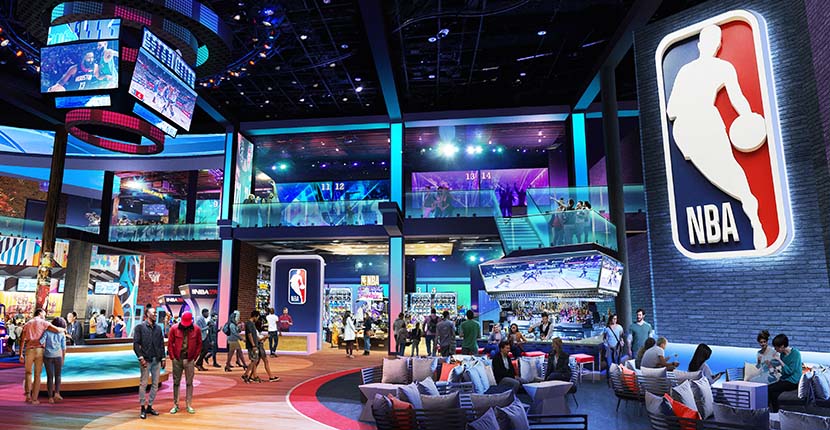 A rendition of “NBA DreamCourts Preview Center,” which will open in Suzhou, Jiangsu province. Courtesy of NBA