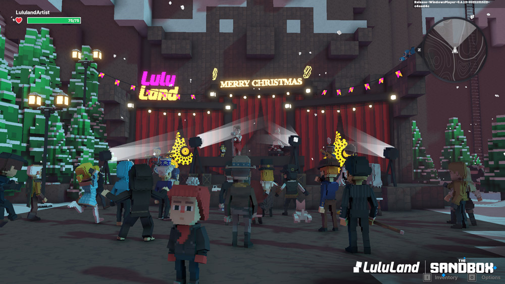 A Christmas party held in The Sandbox. Courtesy of LuluLand