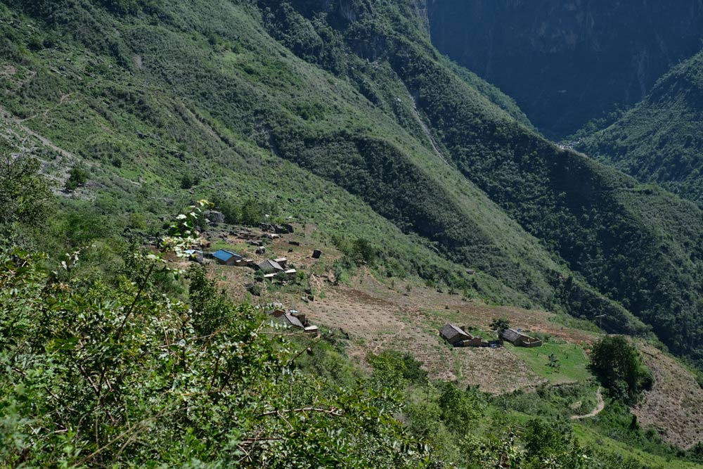 A mountain view near Atule’er Village, Sichuan province, July 2021. Courtesy of Ji Guangxu