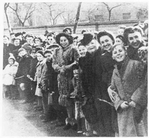 Russian women and children in Shanghai, 1945. From Shanghai Library