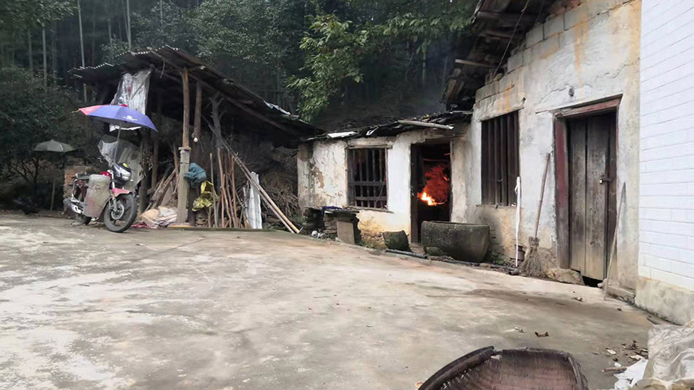An exterior view of Zhang’s house in Gantian Town, Hunan province, November 2021. Ming Que/The Paper