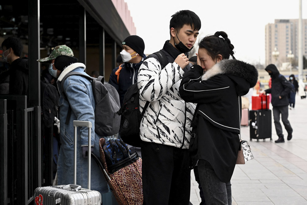 Beijing Railway Station, Jan. 26, 2022. Noel Celis/AFP via People Visual