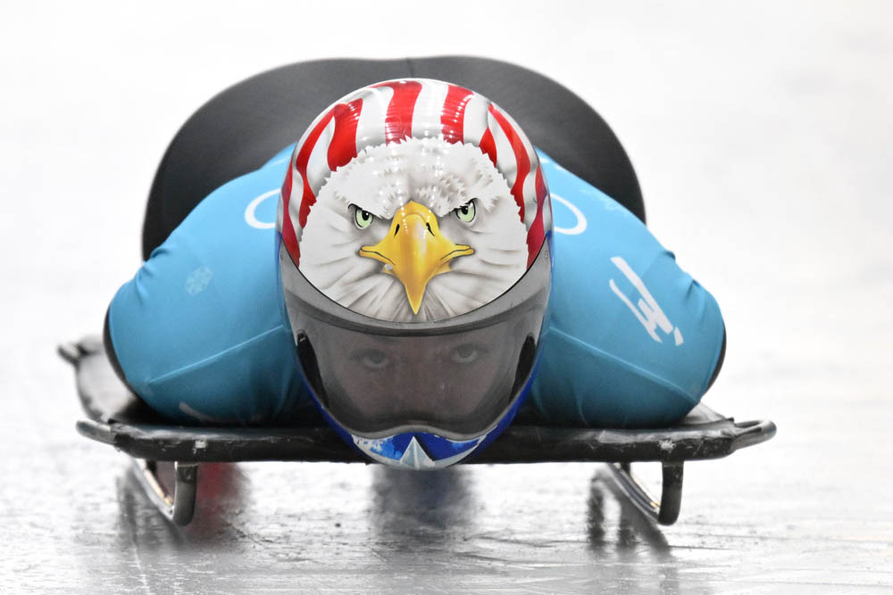 Katie Uhlaender of Team USA takes part in the women’s skeleton training in Yanqing, Feb. 8, 2022. Daniel Mihailescu/AFP via People Visual