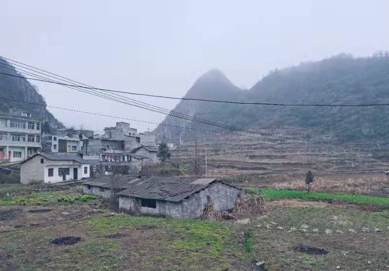 A general view of Yuanbao village, Dafang County, Guizhou province, 2022. Ji Jiawen/Beijing Youth Daily