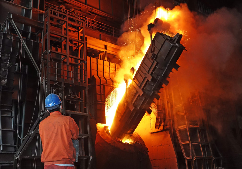 A steel factory in Dalian, Liaoning province, 2018. Liu Debin/VCG