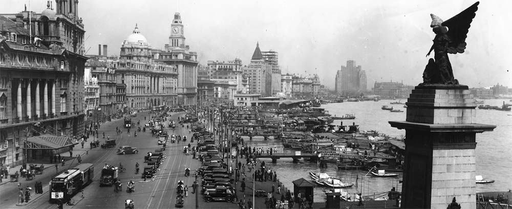 A view of the Bund in Shanghai, 1930.