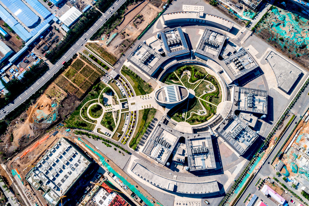 An aerial view of a Baidu cloud computing center in Yangquan, Shanxi Province, May 5, 2020. Wang Zirui/VCG