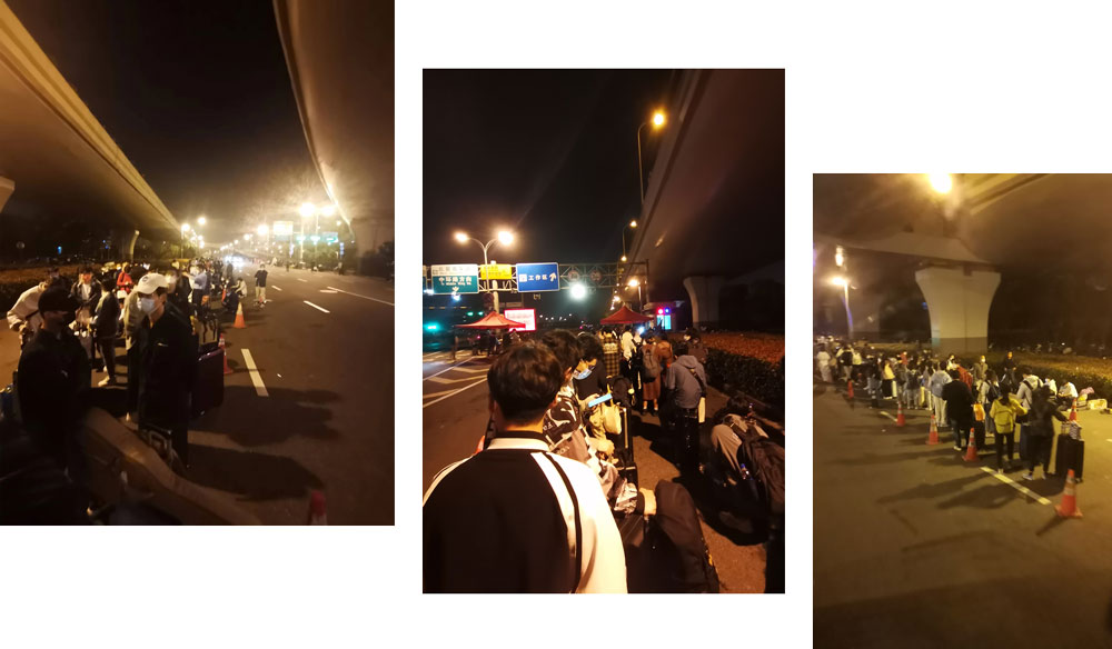 Students line up to enter Hongqiao Railway Station, May 2022. Courtesy of Chen Xin (pseudonym)