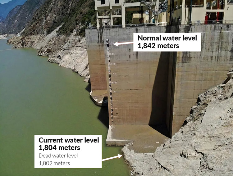 The water level comparison of Houziyan Hydropower Station. From State Grid Sichuan Electric Power Company