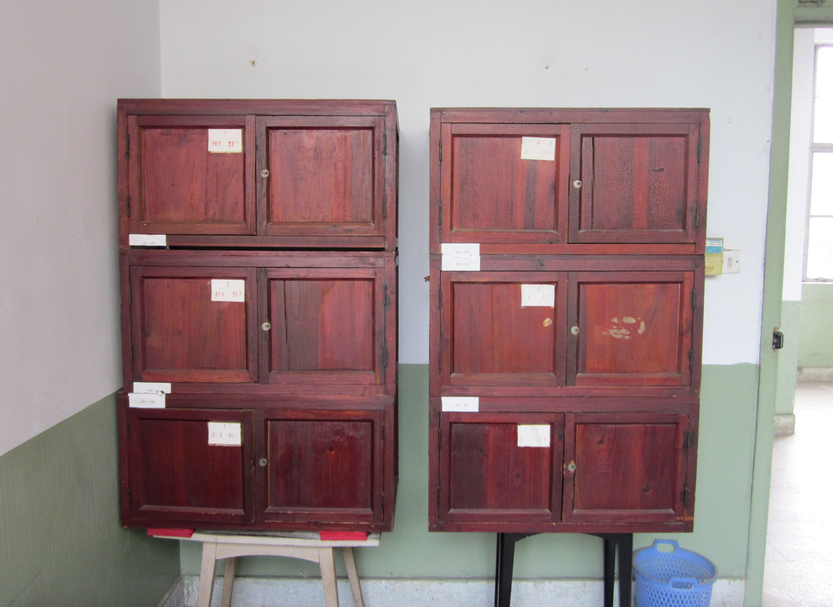 The cabinets where the author’s grandmother’s personnel file was stored. Courtesy of the author