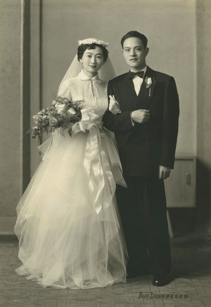 A wedding photo showing the author’s parents. Courtesy of Lexa W. Lee