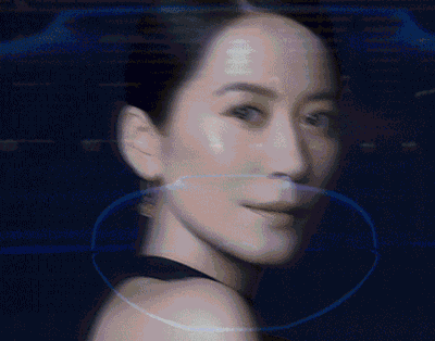 A GIF from French brand Guerlain’s promotional video shows actress Yu Feihong, 51, endorsing its product. From Weibo