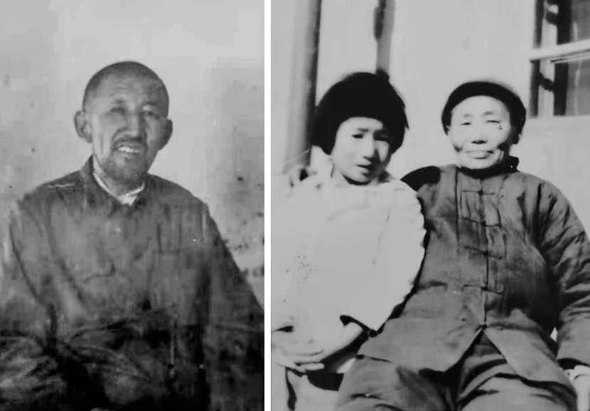 From left to right: Jalgamj’s foster father, sister, and mother. Courtesy of Jalgamj