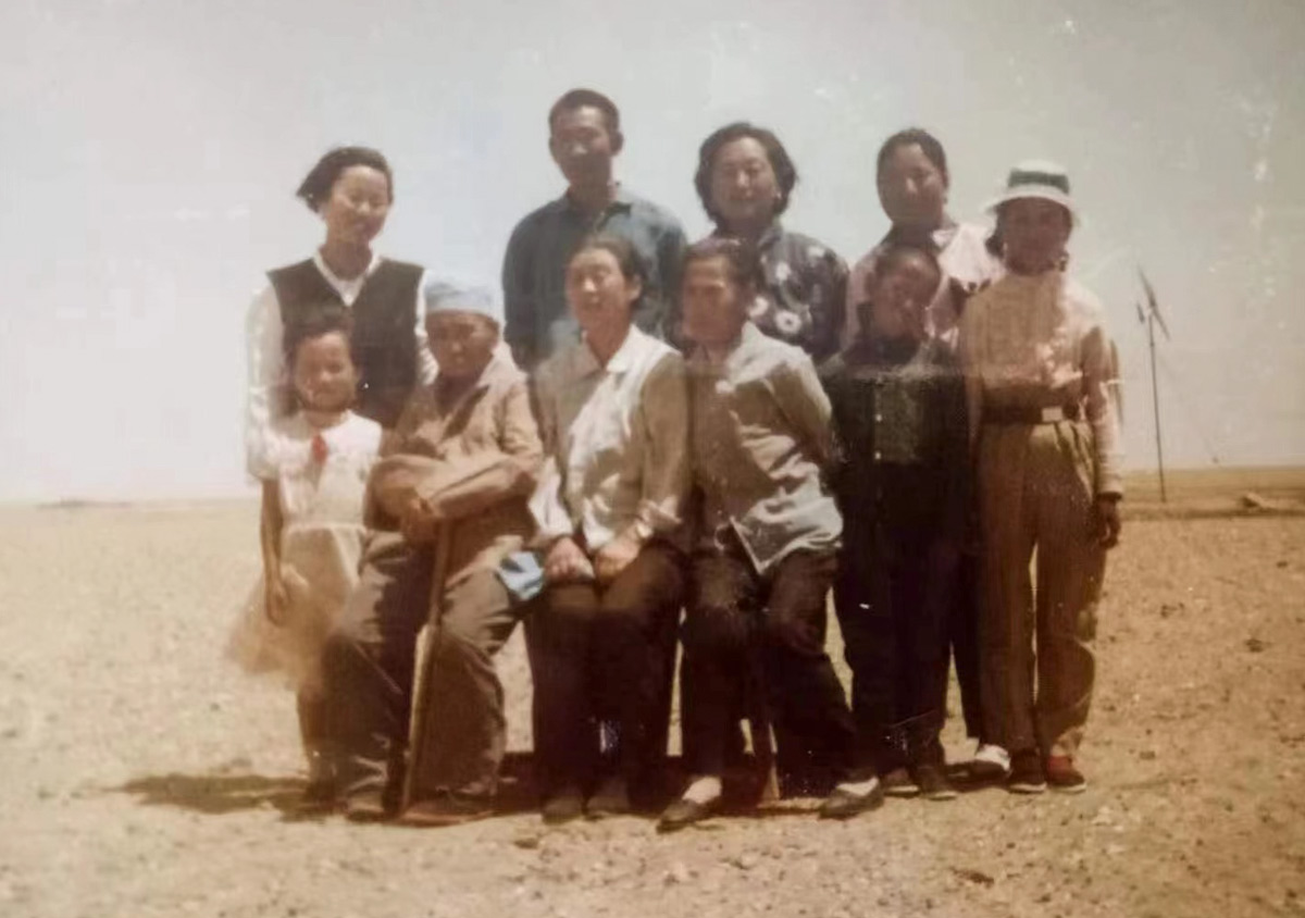 Jalgamj (second from left, back row) and his wife’s family. Courtesy of Jalgamj