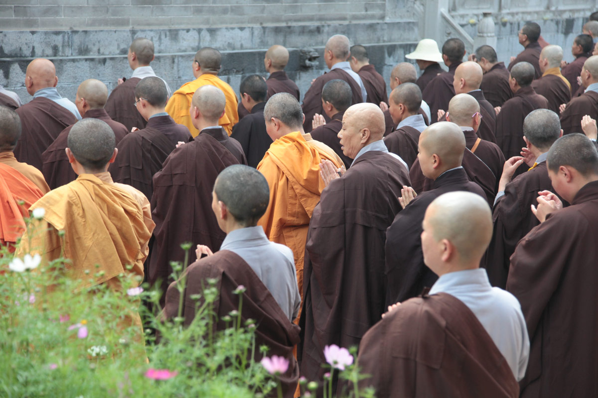 Monks and nuns at Mount Wutai, Shanxi province, 2011. Ya Ming/VCG