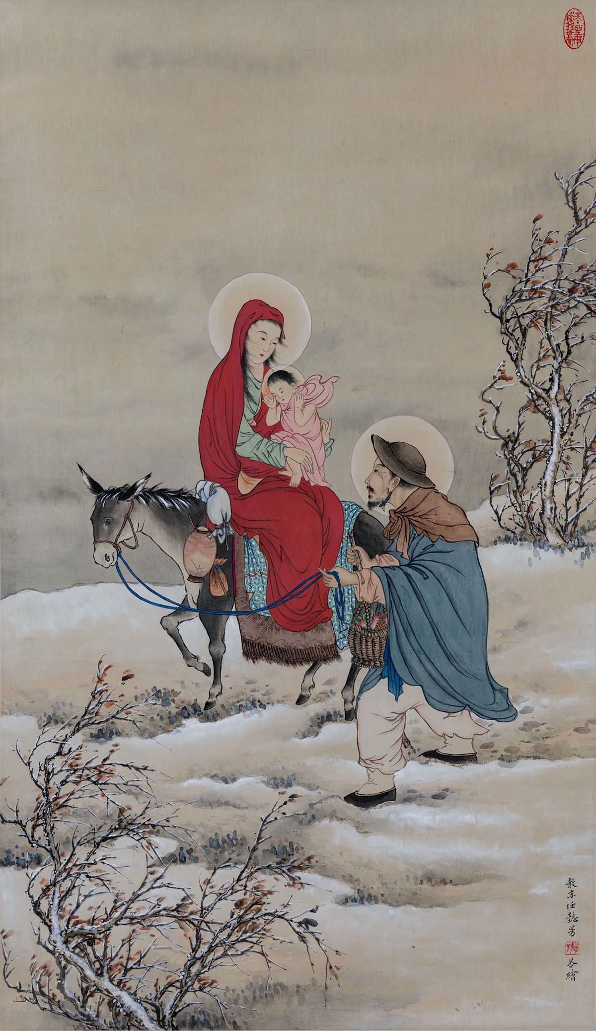 “Flight into Egypt” by Ren Yifang.