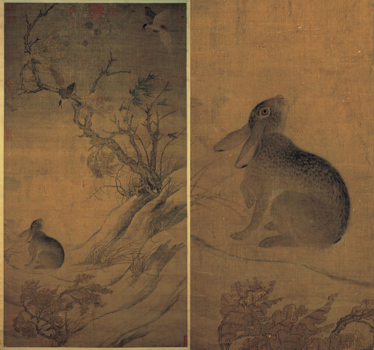 “Magpies and Hare” and its details. From The National Palace Museum Open Data