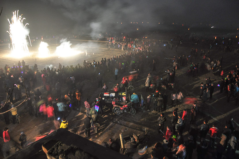 The Wudao fireworks show in Nanyangjiazhuang Village, Feb. 17, 2011. Courtesy of Yang Fengshen