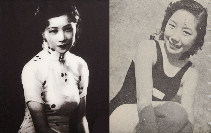 Left: A photo of Ruan Lingyu is displayed at a museum in Nanjing, Jiangsu province, May 1, 2013. Liu Birong/IC; Right: A portrait of a young woman taken by Xi Yuqun is seen in popular women’s magazine ‘Ling Long,’ 1937. Courtesy of Columbia University Libraries
